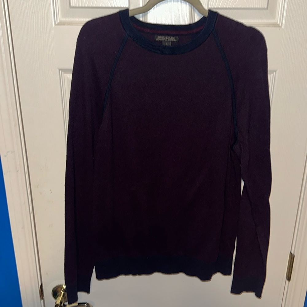 Banana Republic Dark Red Pima Cotton and Cashmere Sweater